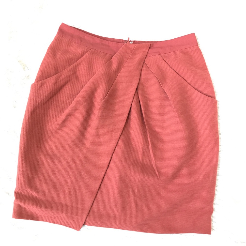 Fei Anthropolgie rust burnt orange pencil skirt 10